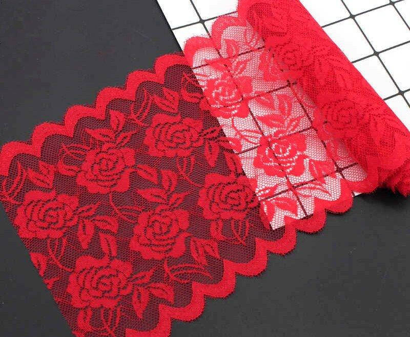 

Кружево эластичное 14,5см "Амели", Кружево красное 14,5см (сп7нг-6812), Красный