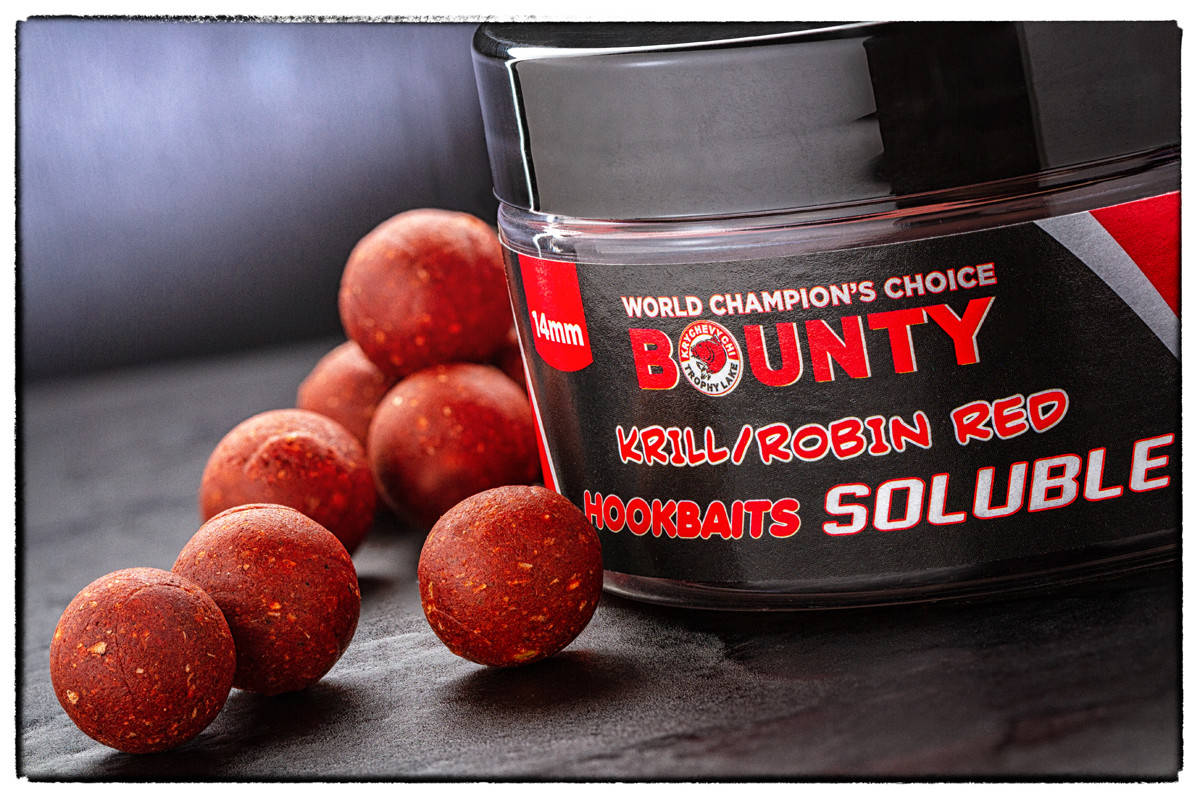 

Бойлы насадочные пылящие BOUNTY SOLUBLE KRILL/ROBIN RED 14 мм