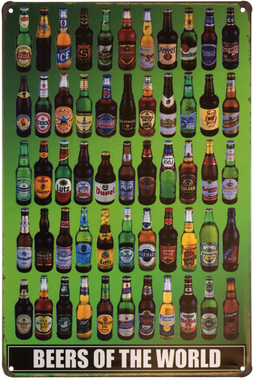 

Металлическая табличка "Пиво Мира / Beers Of The World" (ms-00837)