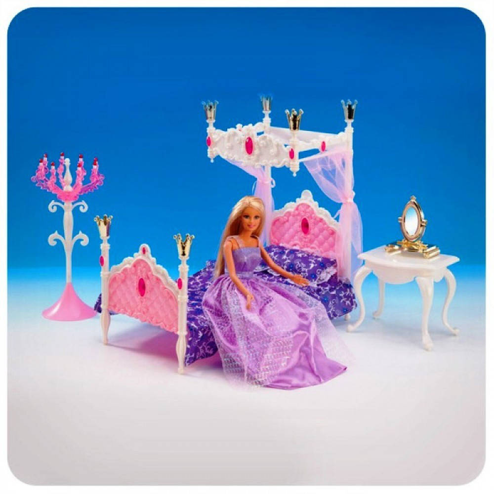 

Мебель для Барби 1214, спальня со столиком