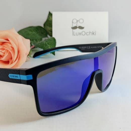 

Стильные солнцезащитные поляризованные очки маска Ted Browne зеркальные