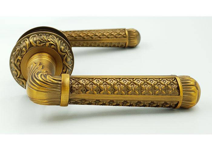 

Ручка на розете резная Trion ЦАМ CORONA-32 Dark MAB new