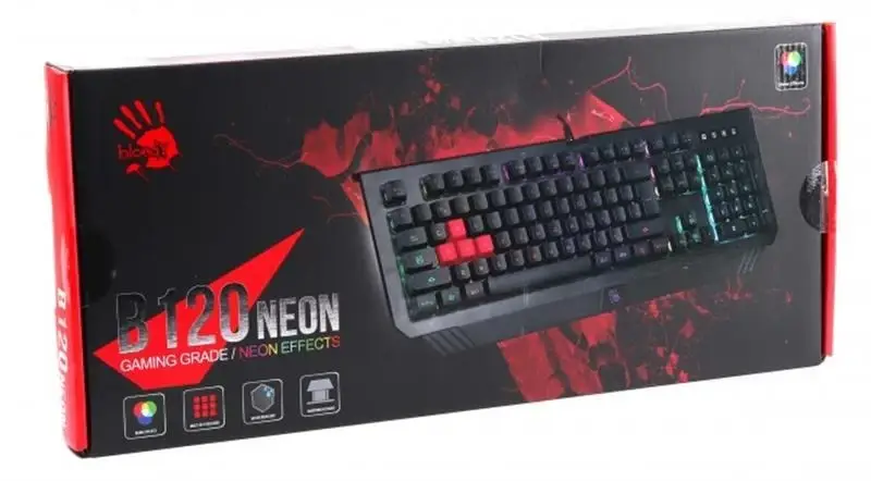 

Клавиатура A4Tech Bloody B120N Black USB, Черный