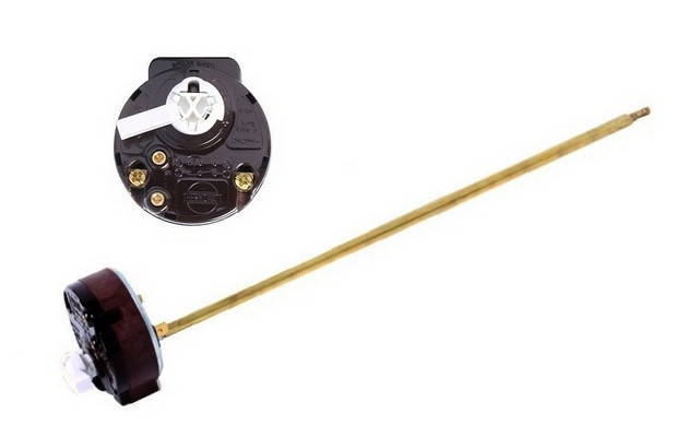 

Терморегулятор с ручкой Thermowatt RTS 20AR — биметаллический, с биполярной защитой, диапазон 20…60˚С, Италия