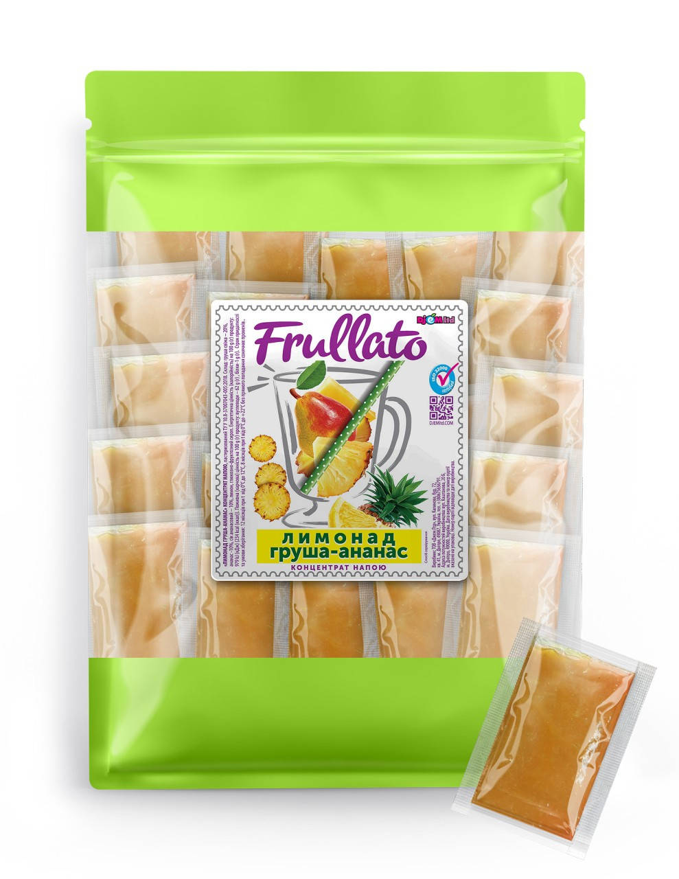 

Лимонад груша-ананас Frullato натуральный, 50 шт х 40 г