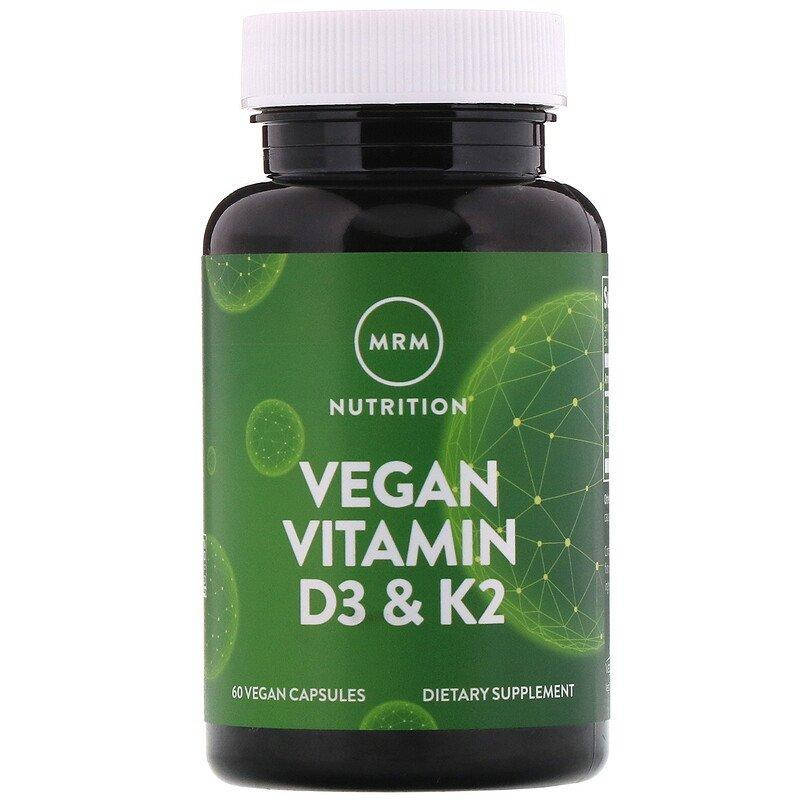 

Веганские витамины D3 и К2, MRM "Vegan Vitamin D3 & K2" (60 капсул)