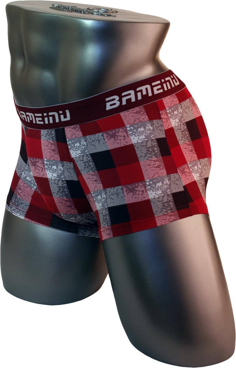 

Мужские трусы BaMeiNu BP-0554 боксеры красный клетка нейлон XL