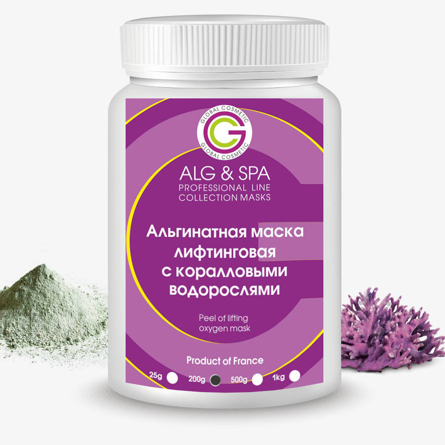 

Альгинатная лифтинг-маска для лица с коралловыми водорослями Alg & Spa (Франция)