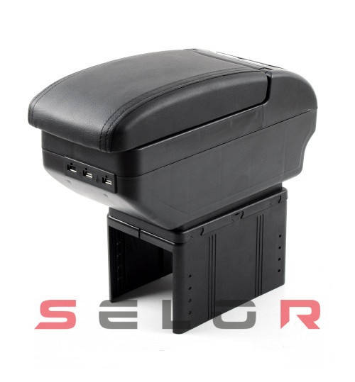 

Подлокотник универсальный черный с USB и подстаканником выдвижной Milex