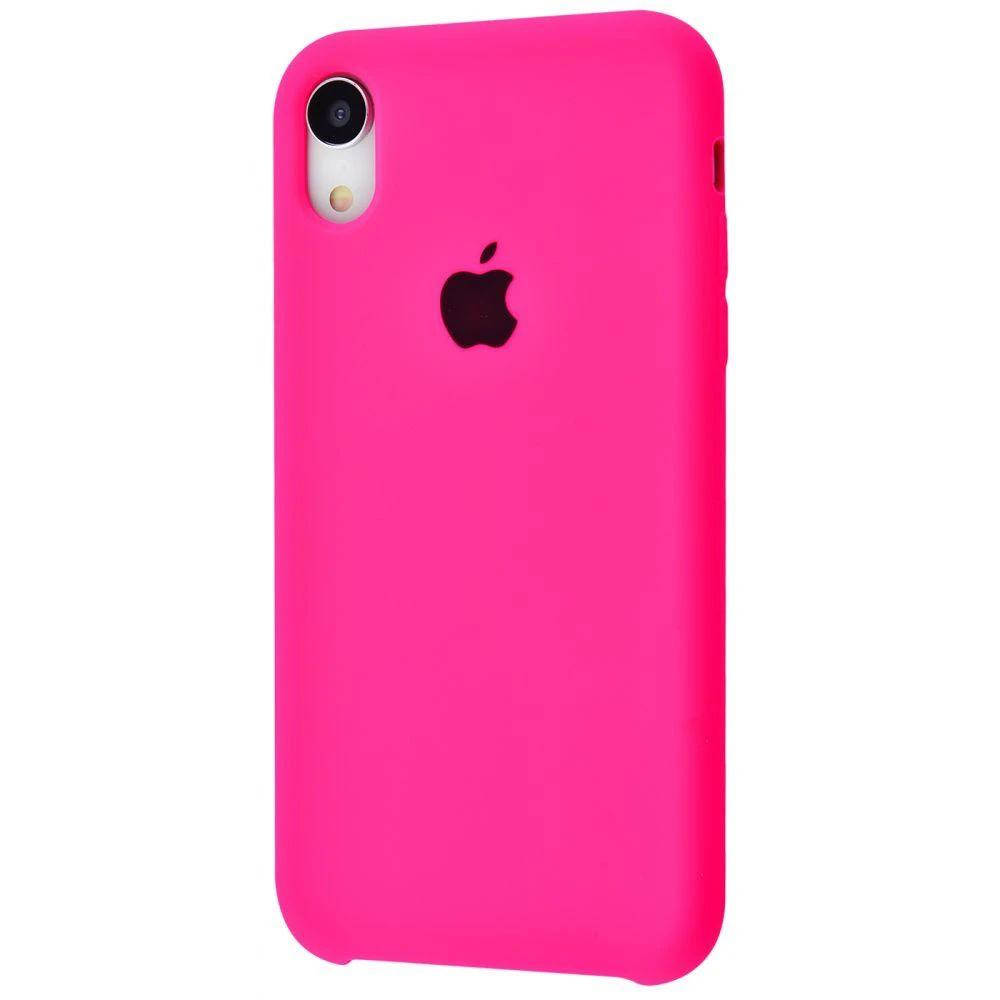 

Чехол Silicone case для IPhone Xr Shiny pink ярко розовый