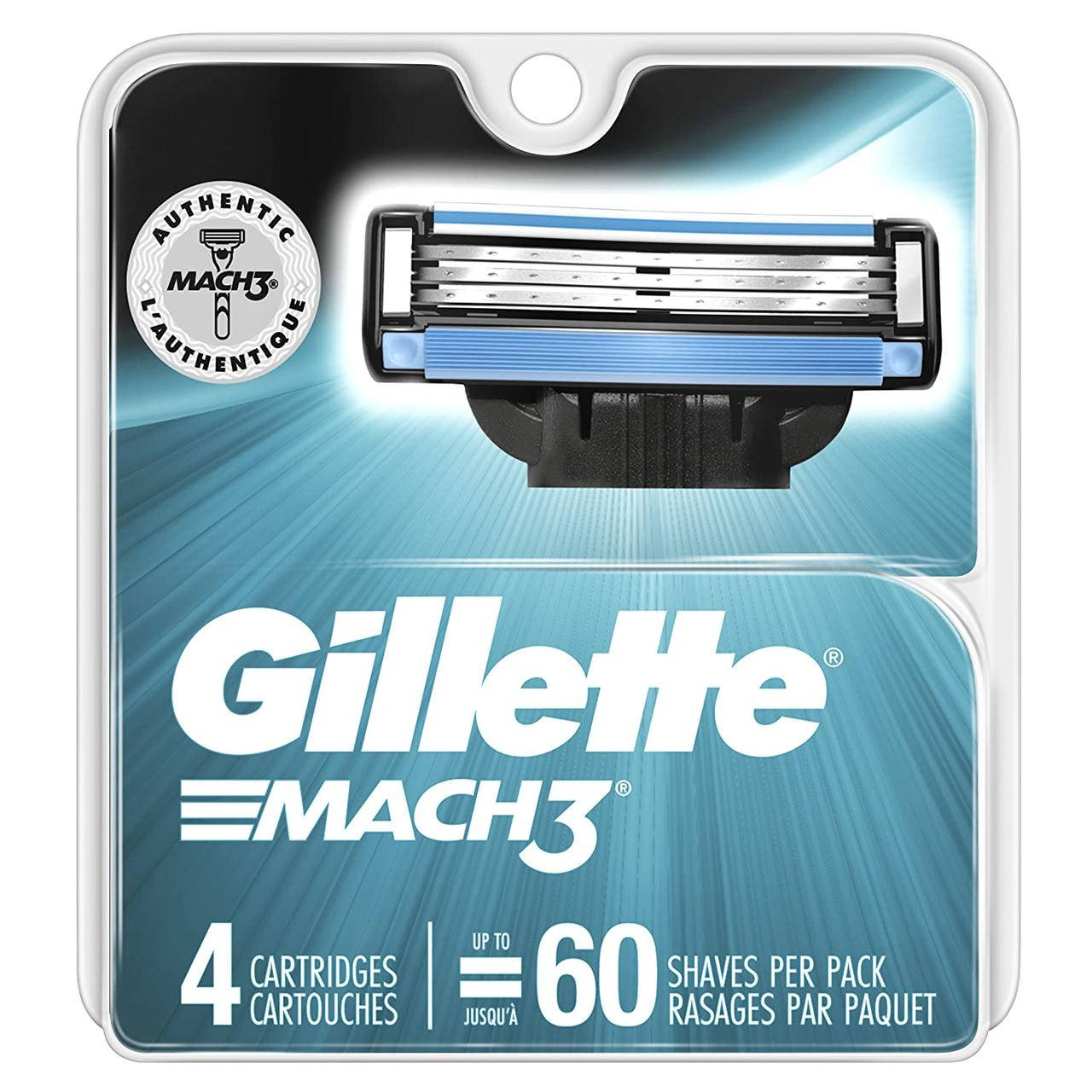 

Gillette (USA), MACH3 (4 cartridge), лезвия MACH3 (оригинал США)