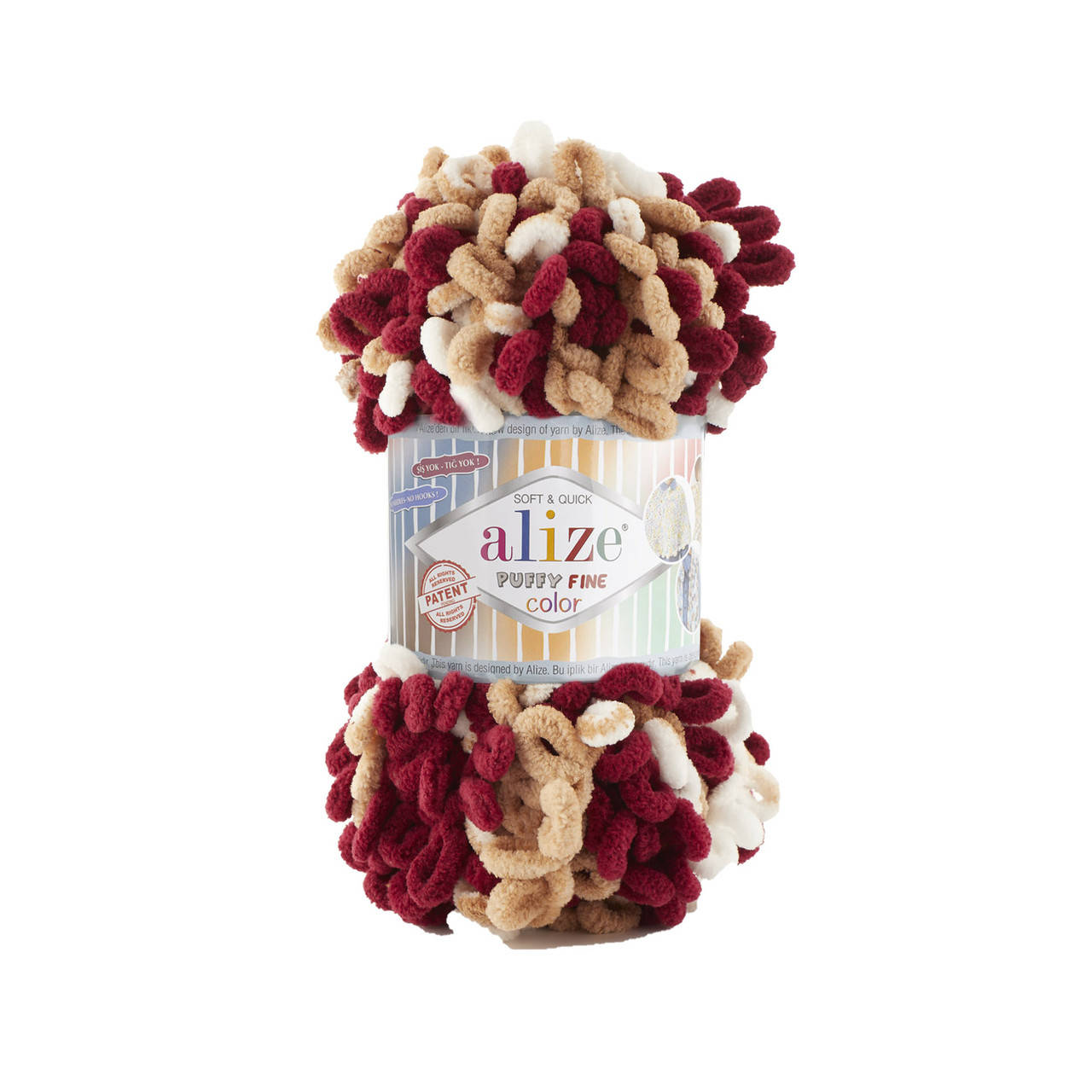 

Alize Puffy Fine (Ализе Пуффи Файн Колор) №6406 (Пряжа, нитки для вязания руками), Разные цвета