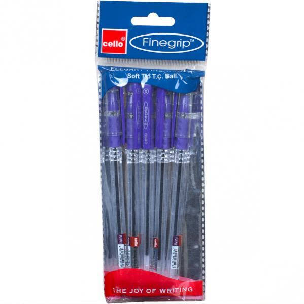 

Ручка масляная FINEGRIP Cello фиолетовая 1 уп. (5 шт.)