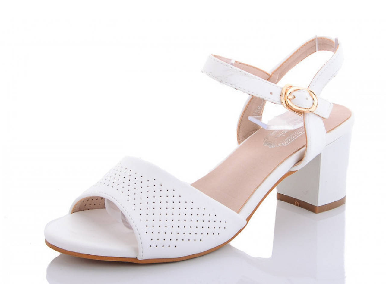 

Белые женские босоножки устойчивый каблук размер 36 37 38 39 41