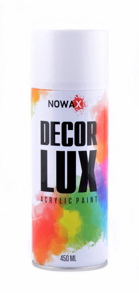 

NOWAX Decor Lux Акриловая спрей-краска белая глянцевая NX48012 450мл