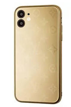 

Чехол стеклянный Glass Case Louis Vuitton Луи Витон для iPhone 11 (07) Gold золото