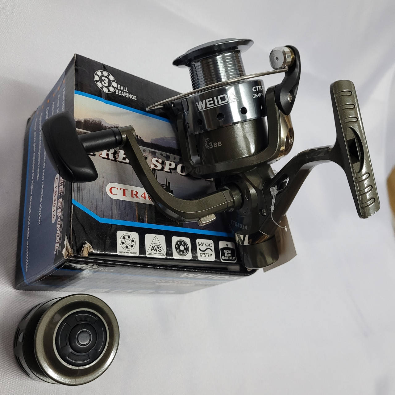 

Kатушка на спиннинг Weida (Kaida) СTR 403 A ( задний, фрикцион 3 BB)