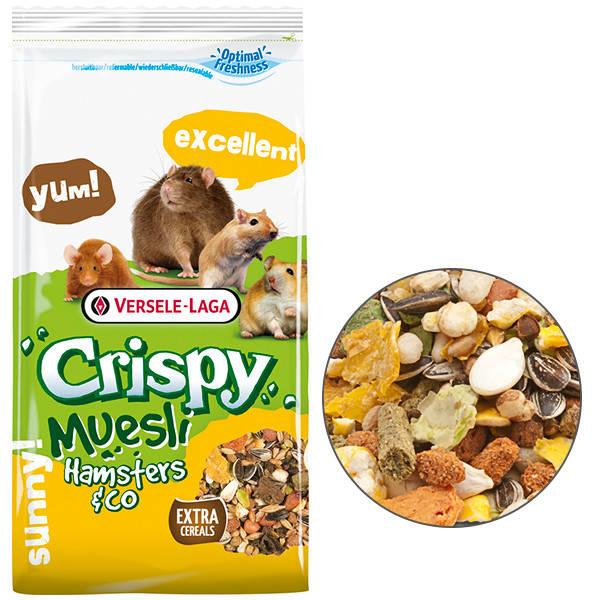 

Versele-Laga Crispy Muesli Hamster зерновая смесь корм для хомяков, крыс, мышей, песчанок, 1кг