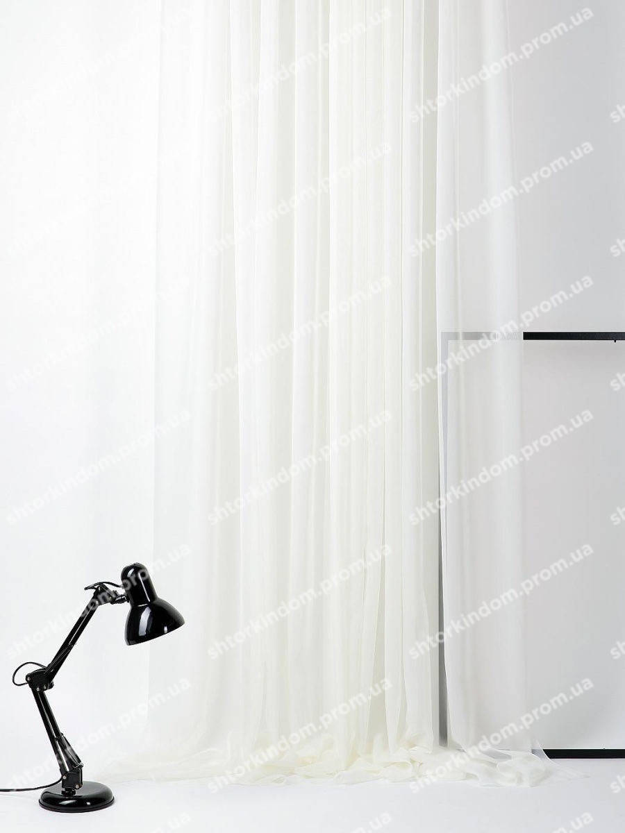 

Тюль шифон однотонный, тюль вуаль,однотонный тюль, Молочный