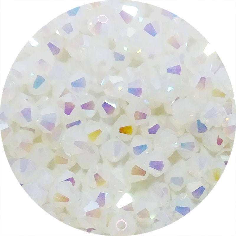 

Хрустальные биконусы Preciosa (Чехия) 4 мм White Opal ABx2, Разные цвета