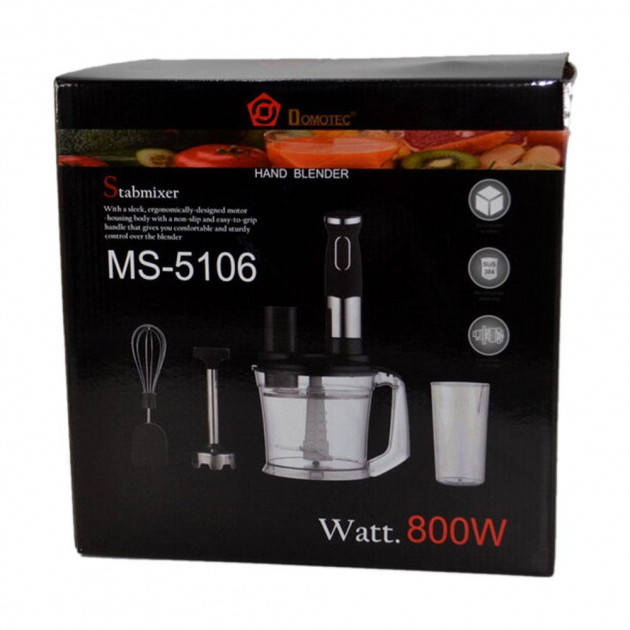 

Блендер Domotec MS-5106 800Вт 5 в 1