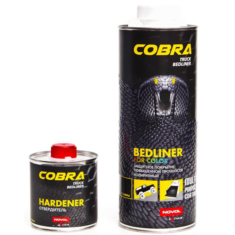 

Антигравийное покрытие Novol COBRA Truck Bedliner HS 0.6 л бесцветное, Прозрачный