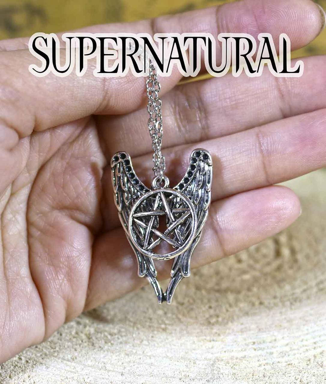 

Кулон Сверхъестественное Крылья с пентаграммой Supernatural