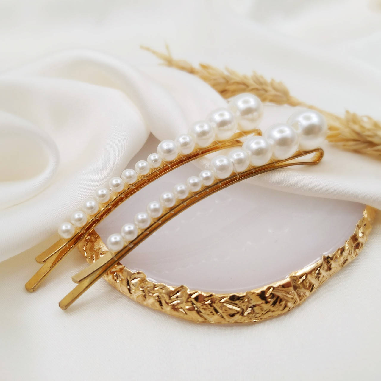 

Заколка-невидимка Сорока с жемчугом 2шт/уп 70758, Белый