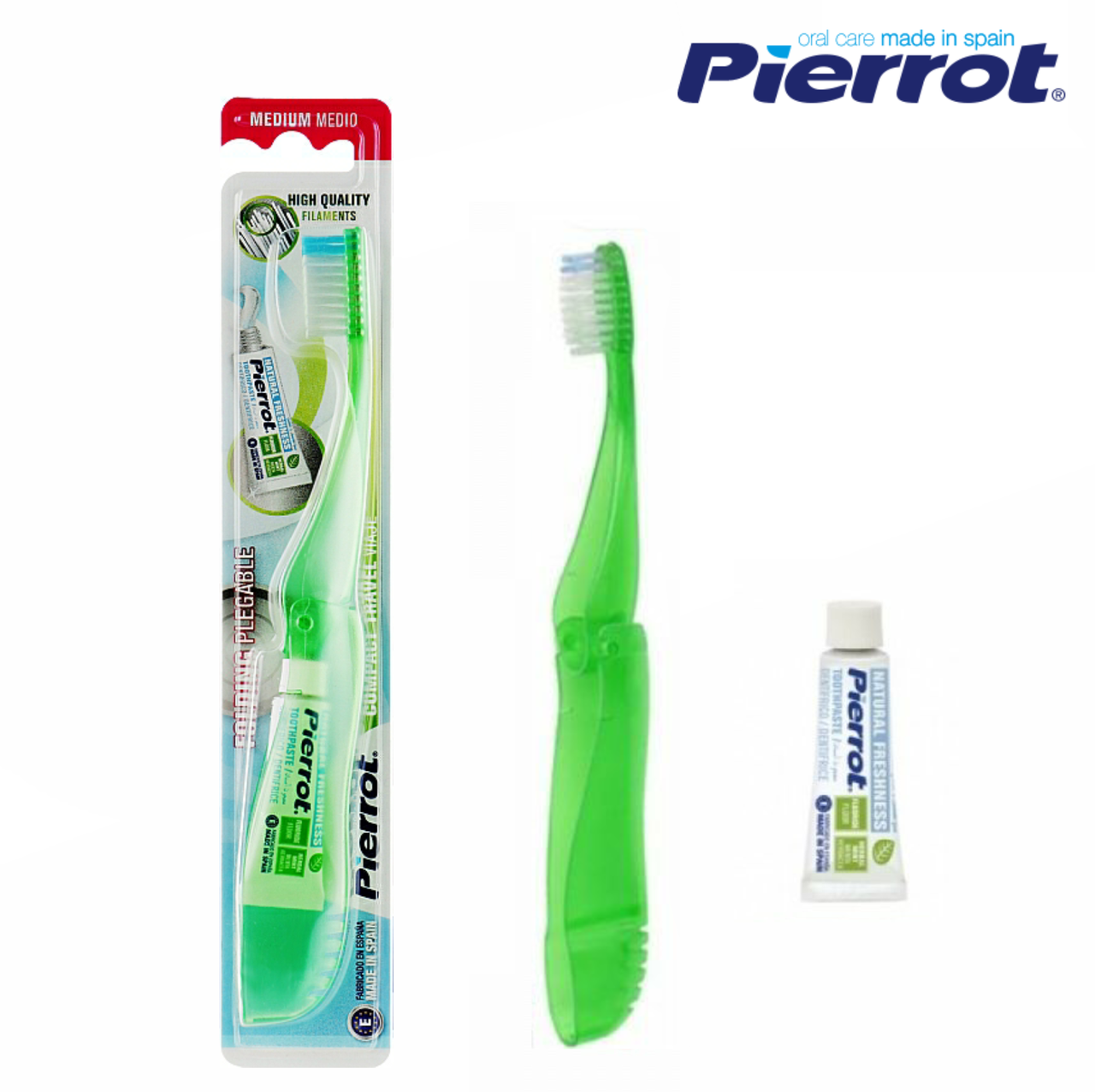 

Дорожняя зубная щекта Pierrot Travel Compact + зубная паста Pierrot Anti Plaque 5 мл