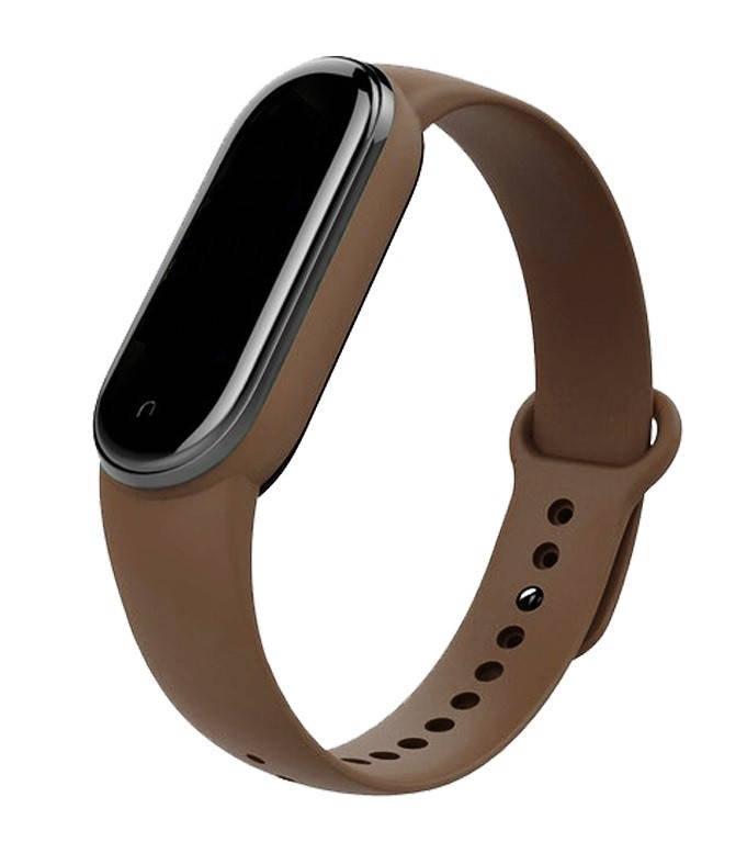 

Mi band 5 ремешок ми бенд 6 силиконовый коричневый