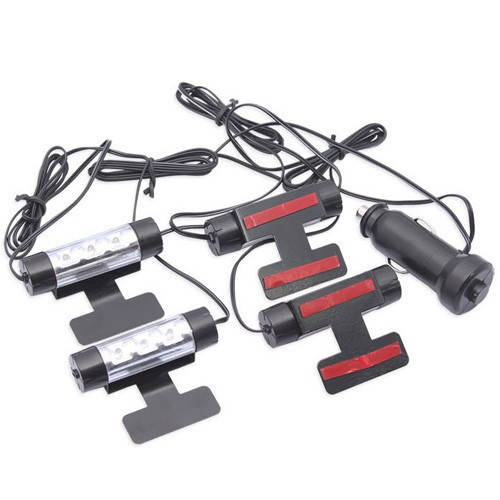 

Декоративная 4x3 LED синяя подсветка салона автомобиля, 100301