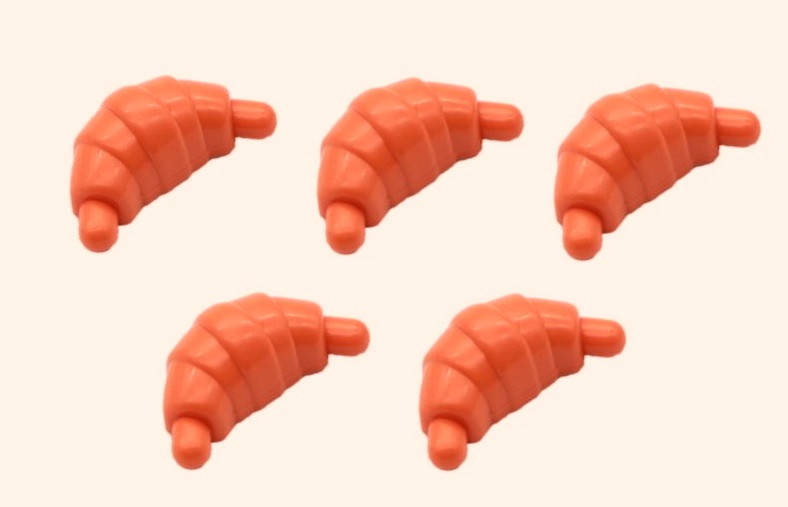 

Круассаны, 5шт. аксессуары для конструктора Лего Светло-Оранжевый