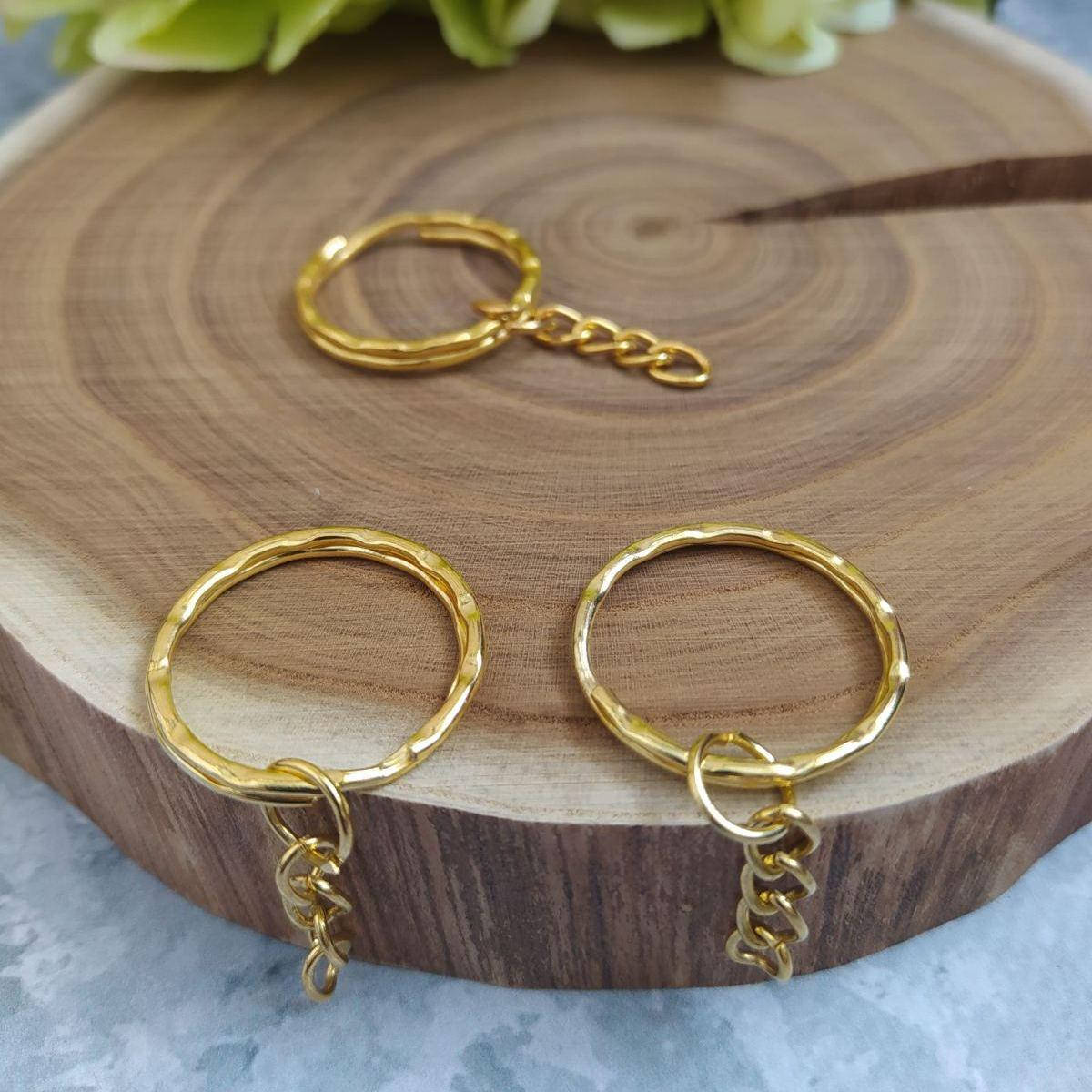 

Основа для брелока 25мм рифлена золото