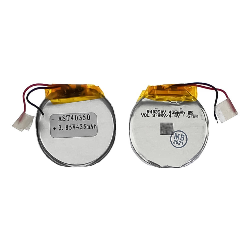 

Аккумулятор (батарея) AST40350 универсальный с контроллером, 3 х 33 х 34 мм (435 mAh) круглый/ для смарт часов