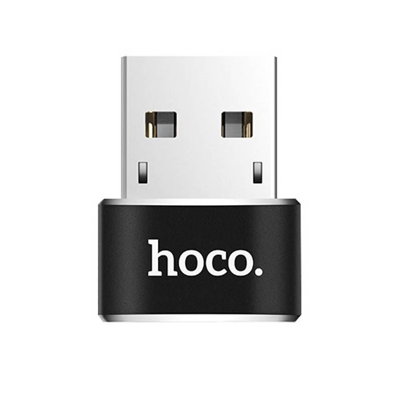 

Переходник Hoco UA6 OTG USB Female to Type-C Male, Черный