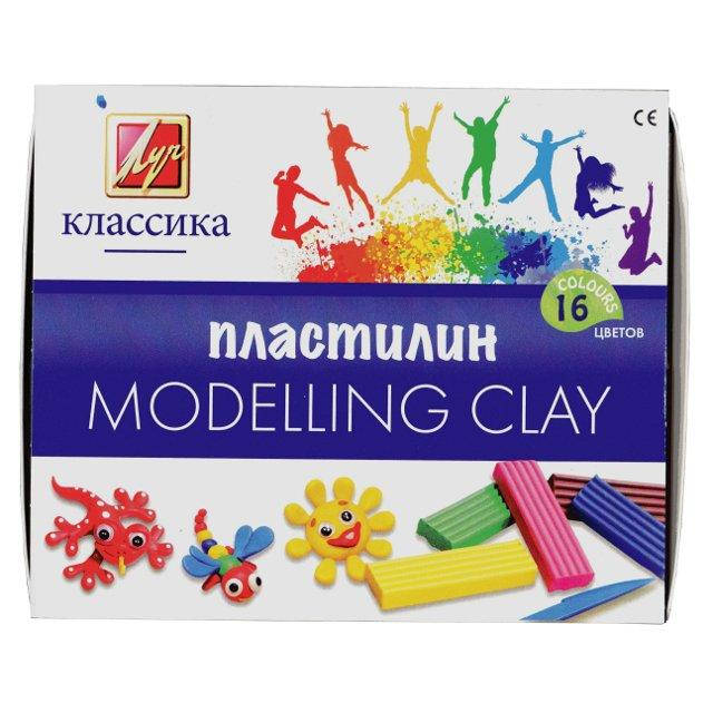 

Пластилин Луч Классика 320г 16 цветов + стек 20С1329-08