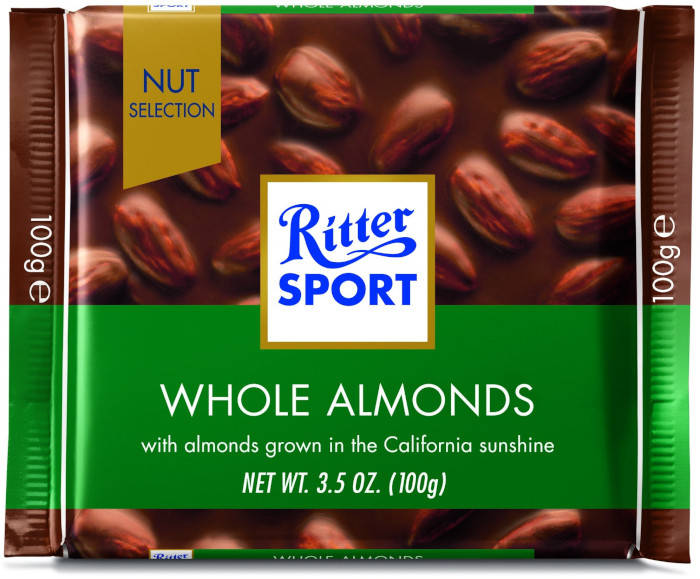 

Шоколад Ritter Sport Whole Almonds 100г