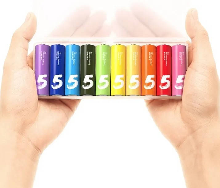 

Батарейки Xiaomi ZMi Rainbow AA batteries 10 шт + бокс для хранения