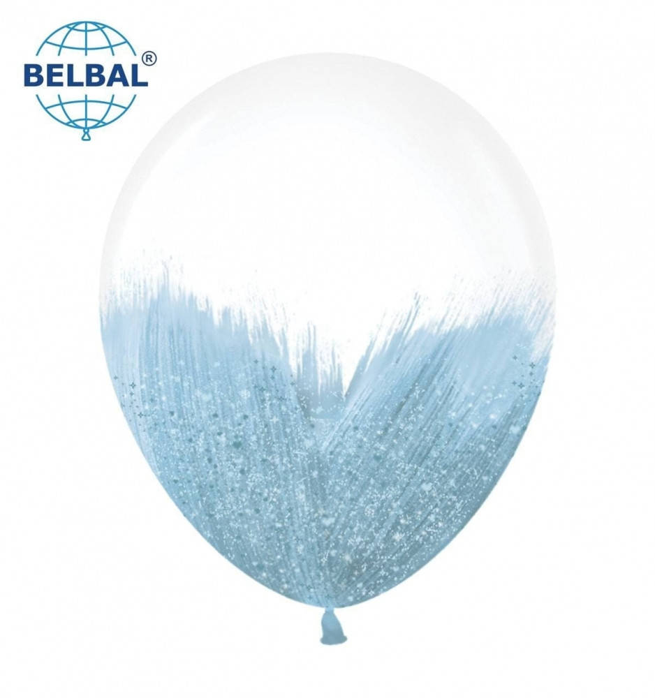 

Латексный шарик BELBAL 12" (30 см) BRUSH SHINE/ Браш с глиттером голубой