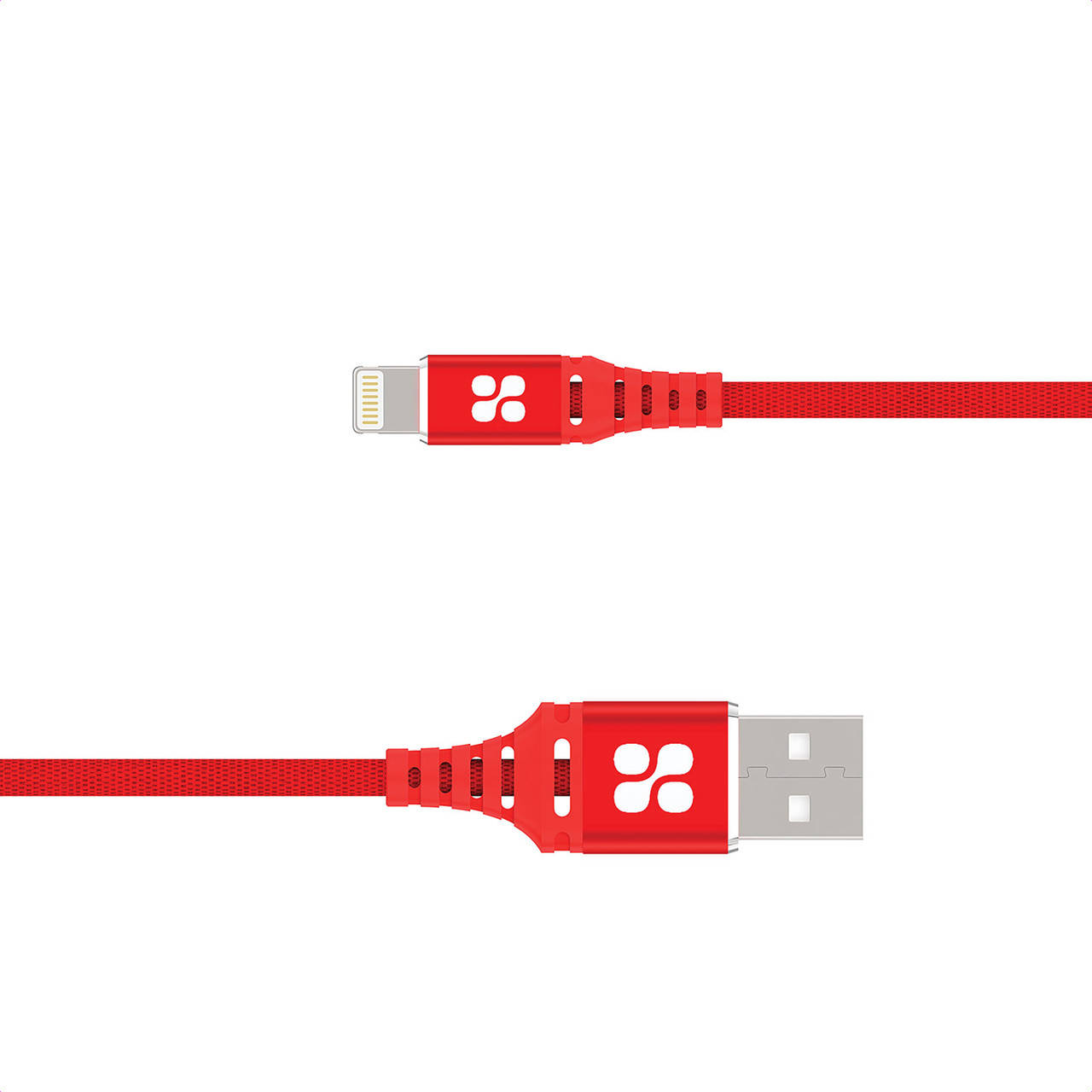 

Кабель Promate NerveLink-i2 USB/Lightning MFI 2.4А 2 м Red, Красный