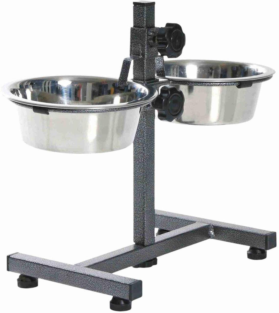 

Trixie Dog Bar stainless steel Стойка с мисками для собак 2×750 мл / 15 см, h:27 см