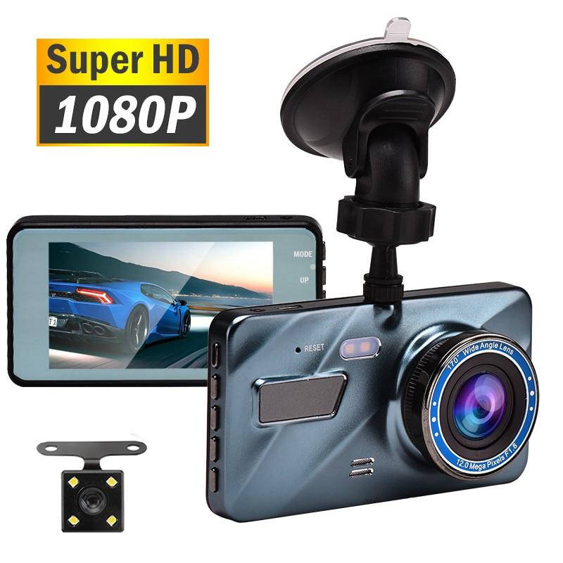 

Автомобильный видеорегистратор с 4-дюймовым сенсорным IPS экраном 1080P и выносной камерой заднего вида