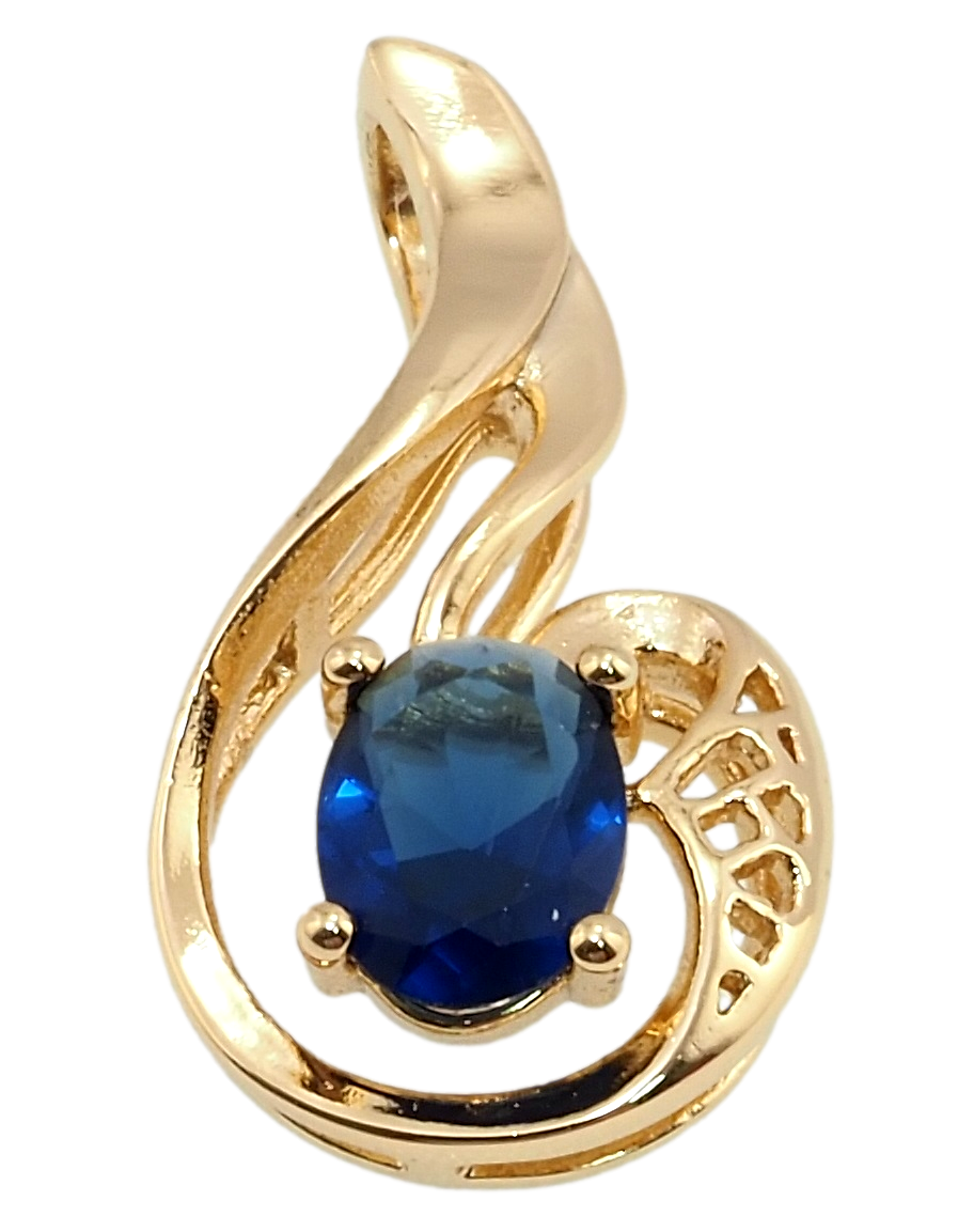 

Кулон Xuping Позолота 18K "Подвеска с синим фианитом" для цепочки до 3мм