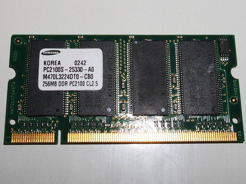 

Оперативная память для ноутбука Sodimm DDR1 256 pc2100 pc2600 pc3200 (Hynix, Samsung, Kingston...) бу