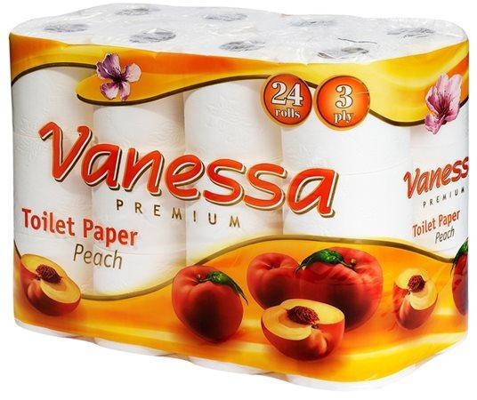 

Туалетная бумага 3-хслойная Ooops! Vanessa premium 24шт 120 отривов, Белый