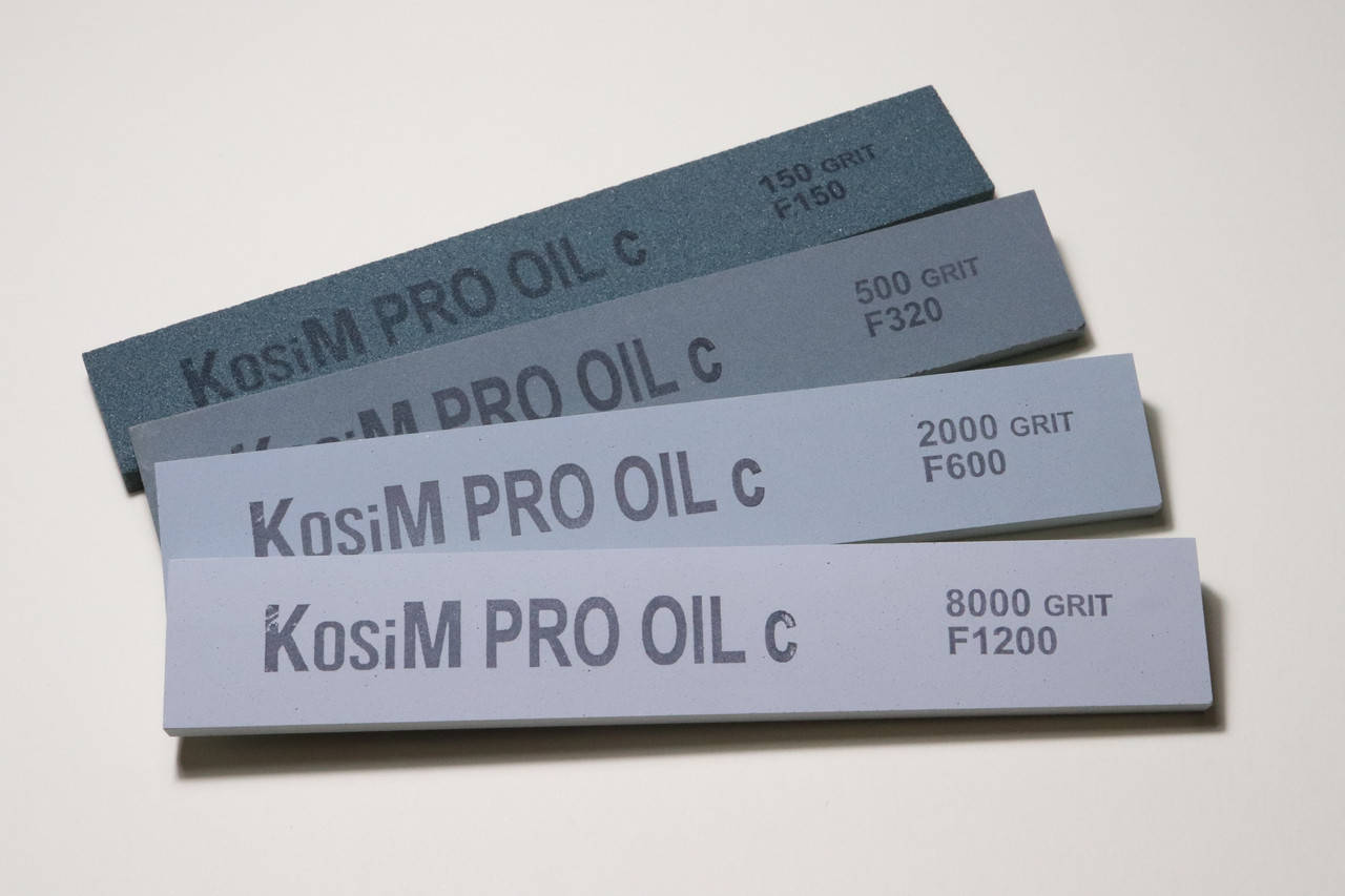 

Набор масляных точильных камней KosiM Pro карбид кремния 150/500/2000/8000 grit