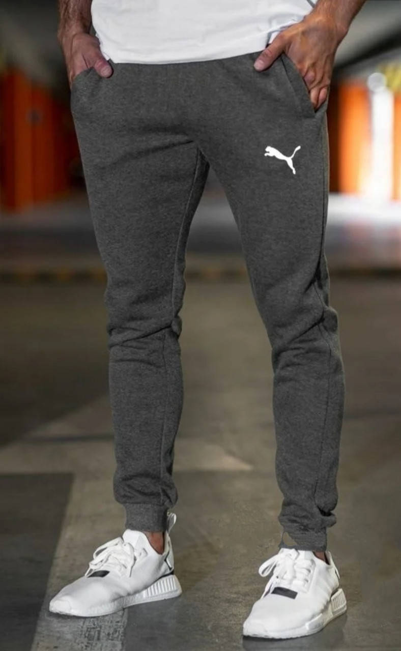 

Мужские спортивные штаны puma с манжетами отличного качества, Темно-серый