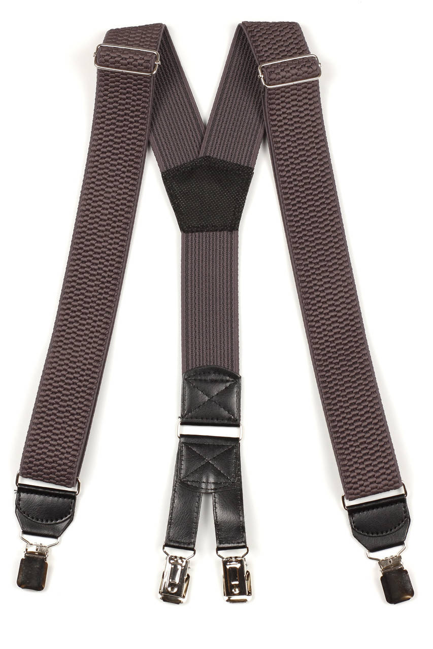 

Подтяжки мужские унисекс широкие однотонные York Y40 Top Gal серые цвета в ассортименте