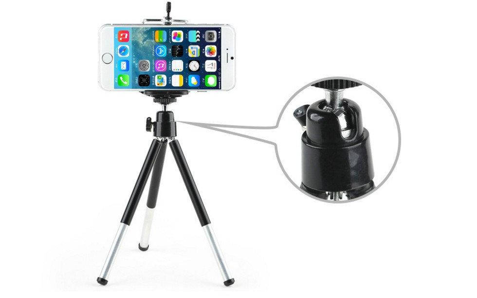 

Штатив - тренога для телефона / фотоаппарата AS-2 с держателем для телефона, Черный