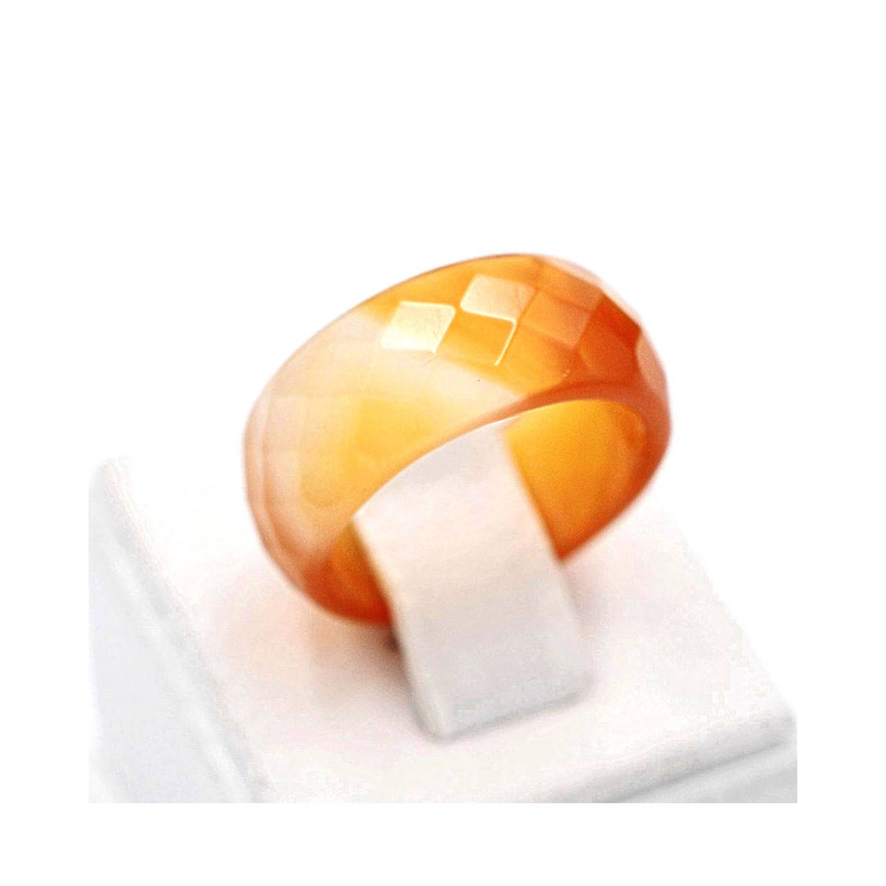 

Сердолик. Кольцо граненое из натурального камня